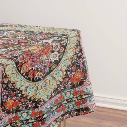 Nappe 60s Vintage Perse Turc Floral Motif (In Situ)