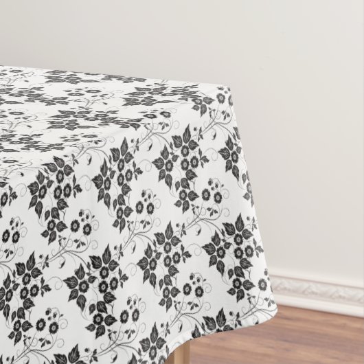 Nappe "60x84" Floral noir & blanc (In Situ)