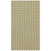 Nappe 70s Bold Modern Retro Ogee Motif in Greens (Devant)