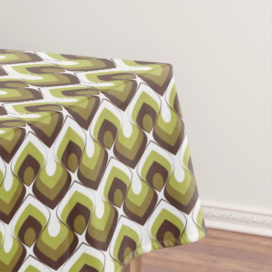 Nappe 70s Bold Modern Retro Ogee Motif in Greens (In Situ)
