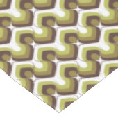 Nappe 70s Bold Modern Retro Ogee Motif in Greens (Angle)