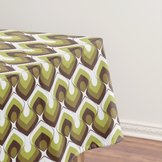 Nappe 70s Bold Modern Retro Ogee Motif in Greens (In Situ)
