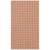 Nappe 70s Bold Retro Modern Motif in Orange & Brown (Devant)