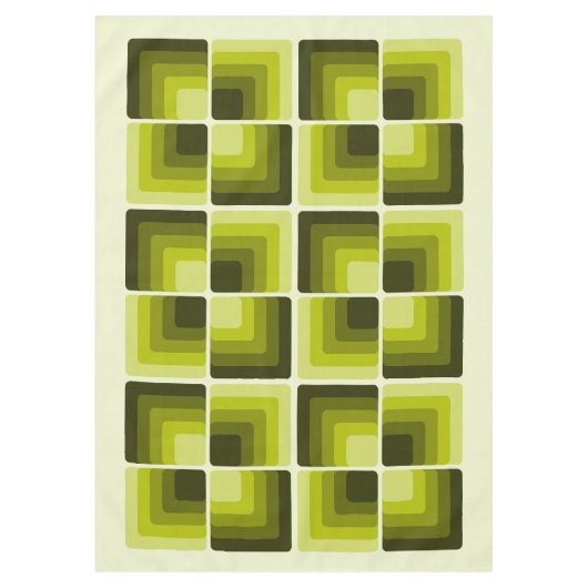 Nappe 70s Rainbow Squares Monochrome Green (Devant)