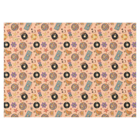 Nappe 70s Style Tablecloth Groovy Pastel Dining Look (Devant (Horizontal))