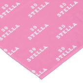 Nappe 80e anniversaire Nom de la fête Motif rose moderne (Angle)