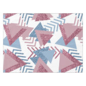Nappe 80s Abstrait lunaire | Dusty Mauve rose et bleu (Devant (Horizontal))