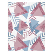 Nappe 80s Abstrait lunaire | Dusty Mauve rose et bleu (Devant)