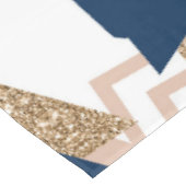 Nappe 80s Abstrait tendance | Marine et Rose Motif d'or (Angle)