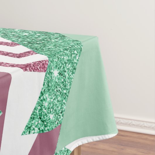 Nappe 80s Abstraits frais | Motif de formes rose et vert (In Situ)