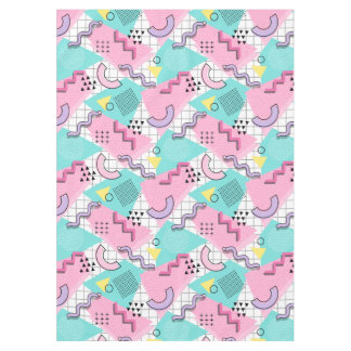Nappe 80's Memphis Active Pink Light Turquoise