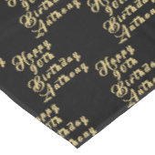 Nappe 90e anniversaire Nom de fête Noir Motif moderne (Angle)