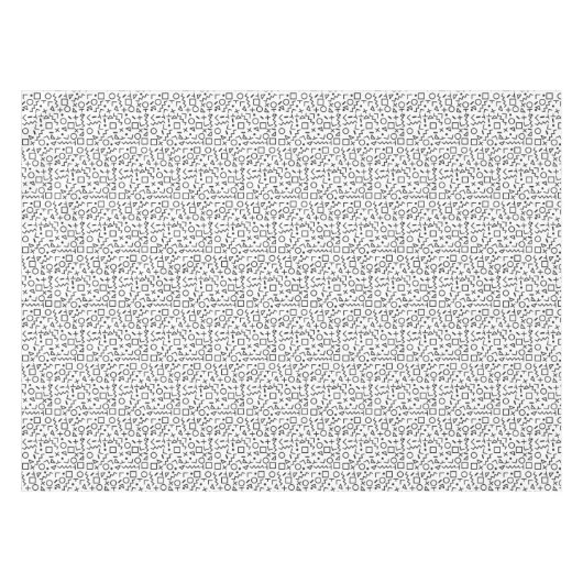 Nappe 90's Noir & Blanc Retro Shapes Motif (Devant (Horizontal))
