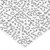 Nappe 90's Noir & Blanc Retro Shapes Motif (Angle)