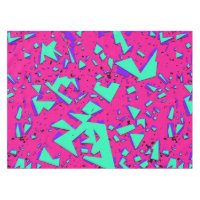 90s Teal et motif géométrique abstrait de rose