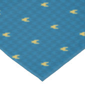 Nappe à carreaux bleu avec accent doré (Angle)
