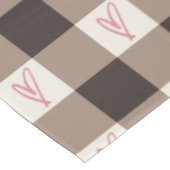 Nappe à carreaux gingham cœur marron Cocoa (Angle)