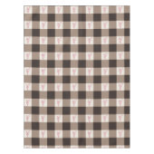 Nappe à carreaux gingham cœur marron Cocoa (Devant)
