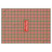 Nappe à carreaux monogrammée rouge vert chic de No (Devant (Horizontal))