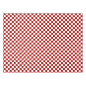 Nappe à damiers carré rouge blanc rétro (Devant (Horizontal))