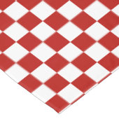 Nappe à damiers carré rouge blanc rétro (Angle)