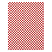 Nappe à damiers carré rouge blanc rétro (Devant)