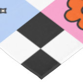 Nappe À damiers coloré rétro marguerite (Angle)