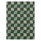 Nappe À damiers moderne vert olive noir dégradé (Devant)