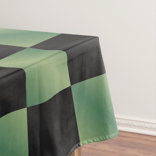 Nappe À damiers moderne vert olive noir dégradé (In Situ)