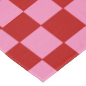 Nappe à damiers rouge et rose chaud (Angle)