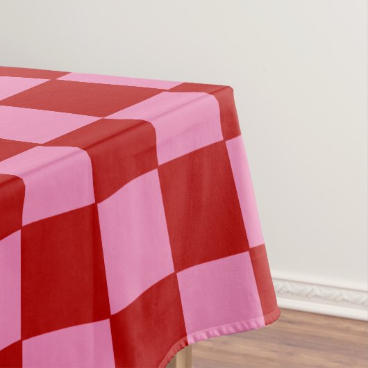 Nappe à damiers rouge et rose chaud (In Situ)