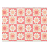 Nappe à damiers Super Peach Fuzz Retro Flowers Motif (Devant (Horizontal))
