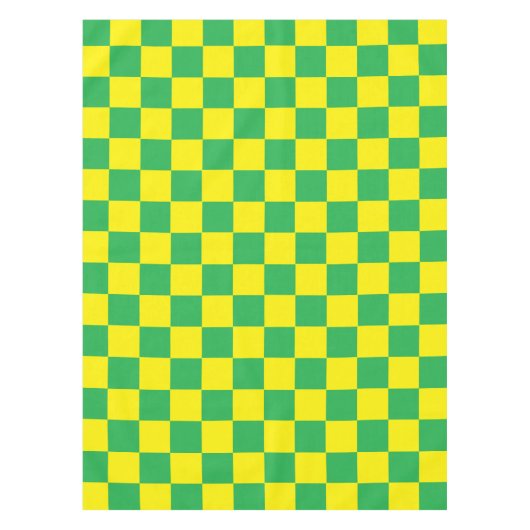 Nappe à damiers vert et jaune (Devant)