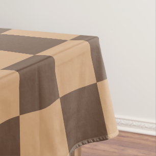 Nappe À damiers vintage dans les bruns chauds