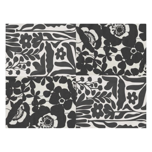 nappe à fleurs blanche et noire (Devant (Horizontal))