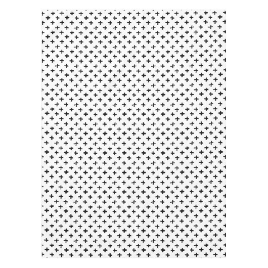 Nappe À l'encre noire chargez le motif croisé (Devant)
