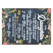 Nappe À Mon Cadeau Fille, Lettre De Noël À Fille (Devant (Horizontal))