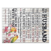 Nappe À Mon Mari Design, Nouveau cadeau maison (Devant (Horizontal))