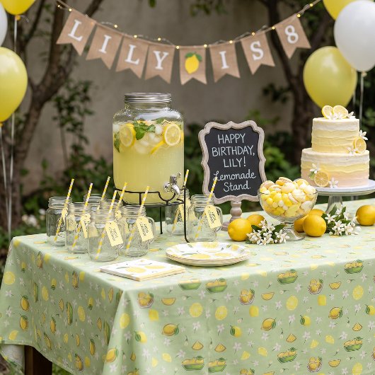 Nappe à motif citron d'été