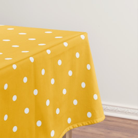 Nappe à motif de points jaunes moutarde blancs (In Situ)