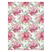 Nappe à motif floral tropical rose (Devant)