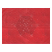 Nappe à motif géométrique hexagonal rouge et blanc (Devant (Horizontal))