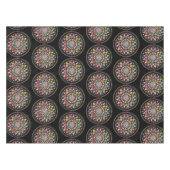 Nappe à motif indien mandala arc-en-ciel noir (Devant (Horizontal))