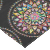 Nappe à motif indien mandala arc-en-ciel noir (Angle)