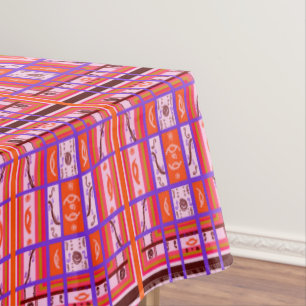 nappe à motif répété carreaux girl power arrondis