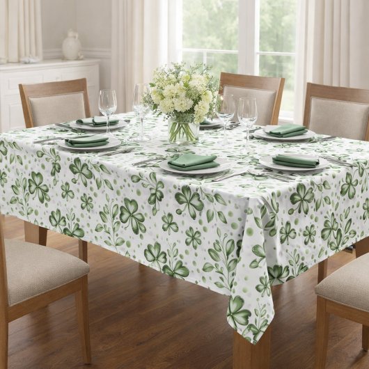 Nappe à motif trèfle vert