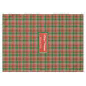 Nappe à nom personnalisé Look de Noël traditionnel (Devant (Horizontal))