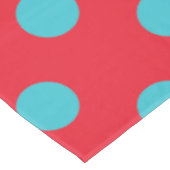 Nappe à points Polka rouge et bleu (Angle)