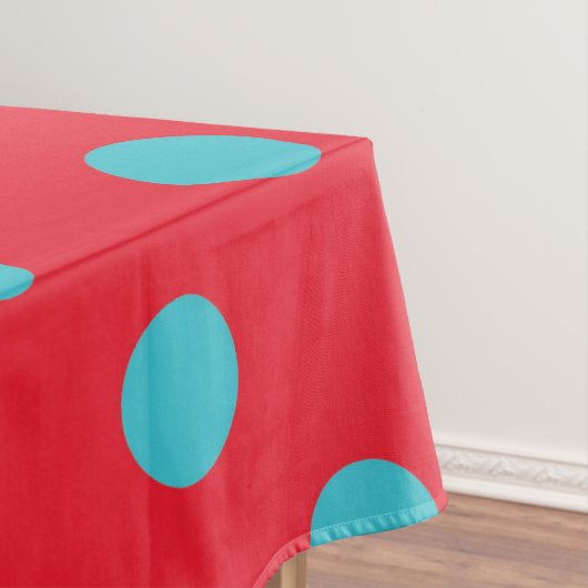 Nappe à points Polka rouge et bleu (In Situ)