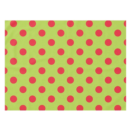 Nappe à points Polka rouge et vert (Devant (Horizontal))